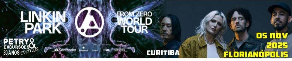 Excurso: DE FLORIANPOLIS SHOW LINKIN PARK - EM CURITIBA.
