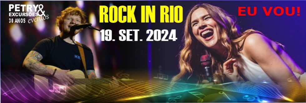 EXCURSO ROCK IN RIO DIA 19. - DE FLORIANPOLIS E CURITIBA.